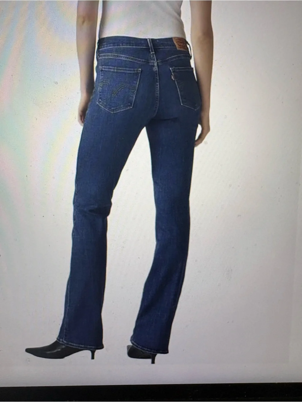 Levi’s 512 Perfectly Slimming Bootcut Jeans Women’s 14M Dark Wash Stretch - Picture 2 of 7